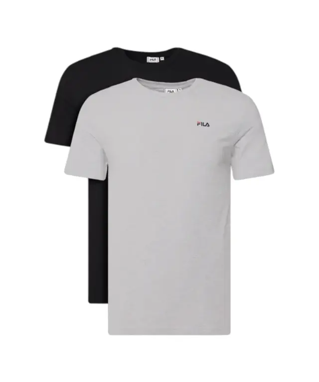 Fila - Ανδρικές Κοντομάνικες Φανέλες Brod FAM0083-83227 Μαύρο/Γκρι