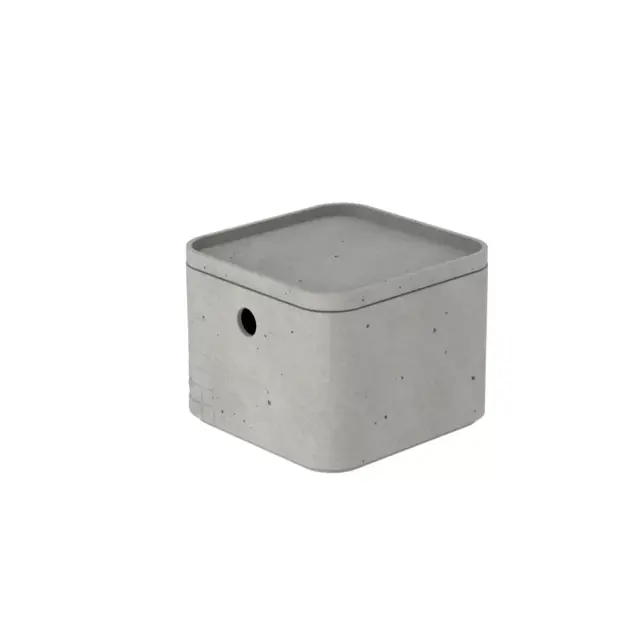 Κουτί Αποθήκευσης Curver Beton XS 3L (17x17cm) – Όψη Τσιμέντου