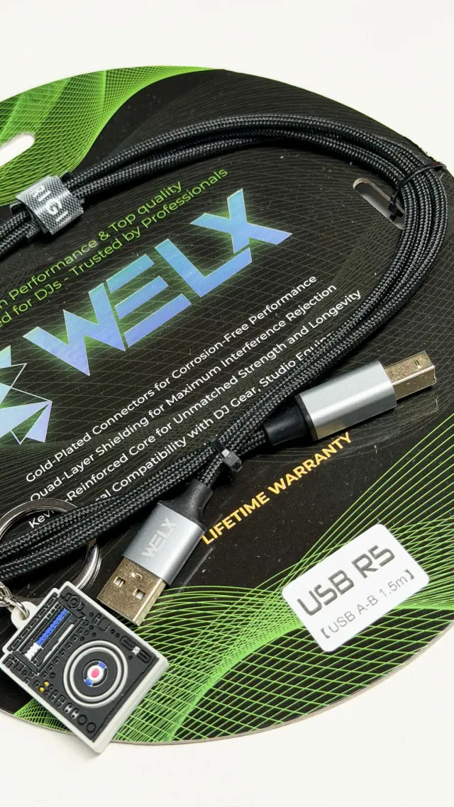 WELX Premium USB-A to USB-B Cable – 1.5m (R5) 2