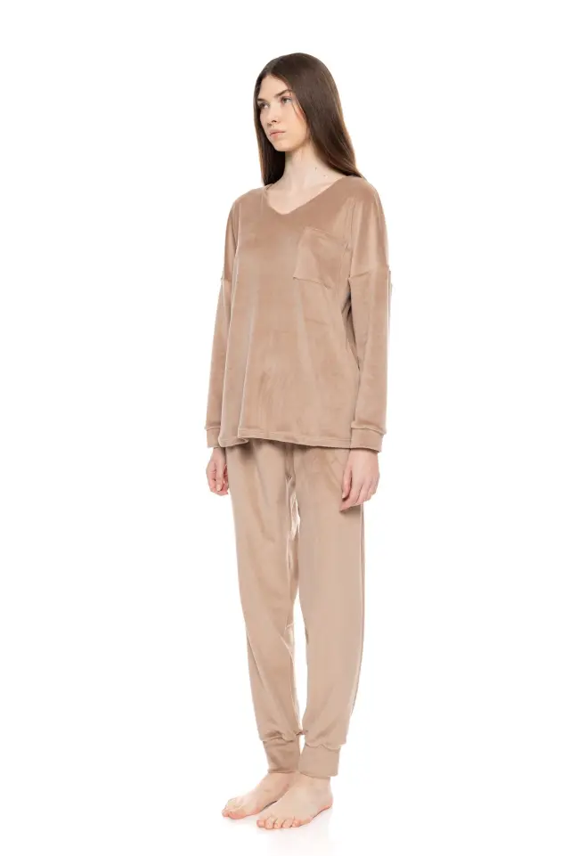 W1638 - Violete - PYJAMA V SOFT VELVET 3