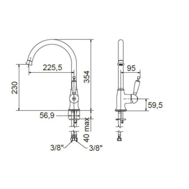 Μπαταρία νεροχύτη OXFORD 6381-100 3
