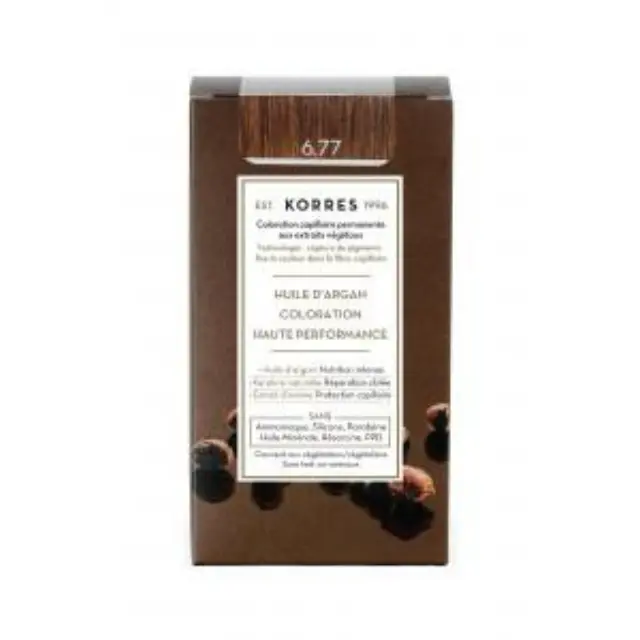 Korres Argan Oil Advanced Colorant Μόνιμη Βαφή Μαλλιών 6.77 Πραλίνα, 50ml