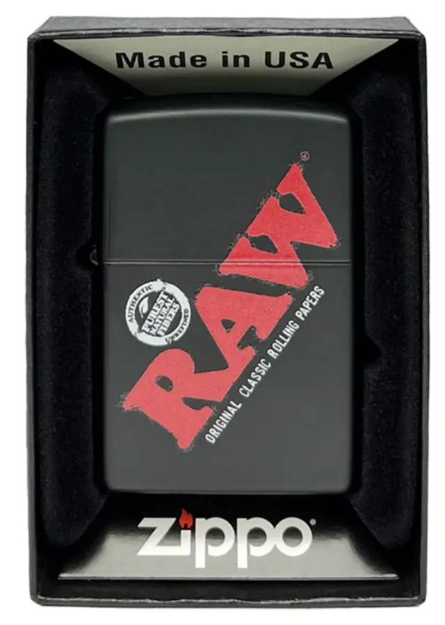 ZIPPO Raw Αναπτήρας - Black with Logo 2