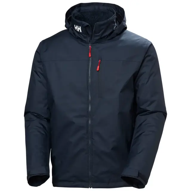Helly Hansen Men's Crew Hooded Midlayer Sailing Jacket 2.0 Ανδρικό Αδιάβροχο Μπουφάν Με Επένδυση Navy - 2 XLarge