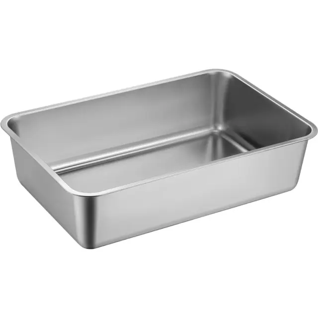 Ανοξείδωτη Λεκάνη Κατοικιδίων - 40 x 30 x 15cm / 17lt