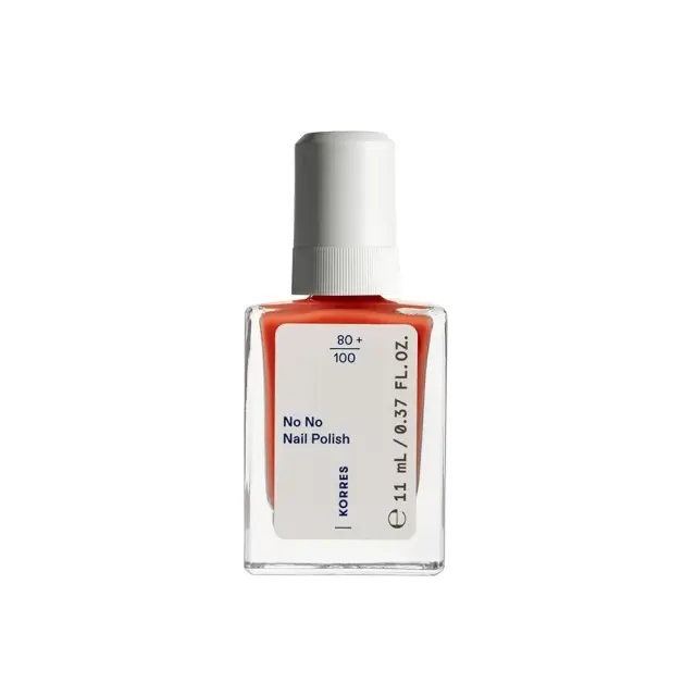 Korres No No Nail Polish 43 Summer Peach Gel Effect, Βερνίκι Νυχιών Μακράς Διαρκείας 11ml