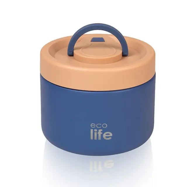Ecolife Ισοθερμικό Δοχείο Φαγητού (650ml) / Thermos Food Container (4 χρώματα) - Μπλε 3