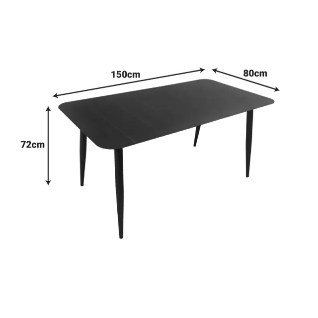 Τραπέζι Vista pakoworld αλουμίνιο σε ανθρακί απόχρωση 150x80x72εκ 3