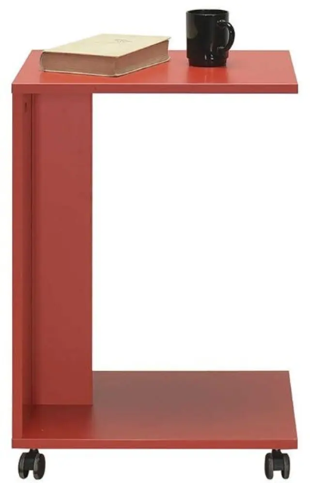 Τραπεζάκι SHP-109-KK C-Shape Κόκκινο Μ45xΥ65xΒ35cm 3