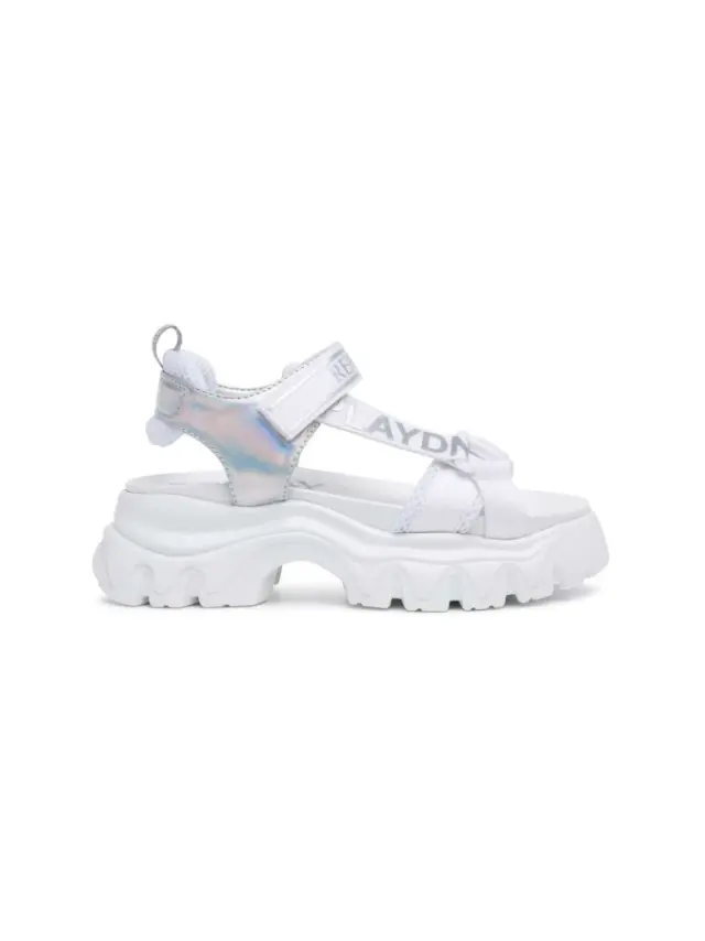 Replay Δερμάτινα Γυναικεία Σανδάλια Ασημί GBP14.000.C0001T-0081