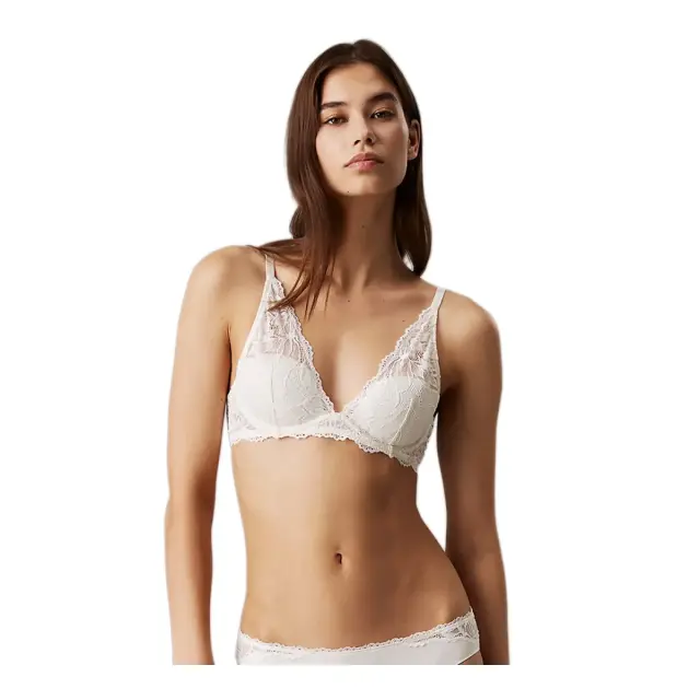 Calvin Klein Γυναικείο Σουτιέν Plunge Seductive Comfort, Χρώμα Ιβουάρ - 70B