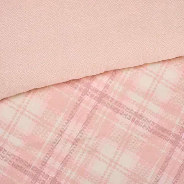 Σετ Παπλωματοθήκη 220x240 Υπέρδιπλη Flannel Das Home 9638 Nude-Ecru 100% βαμβακερό 2
