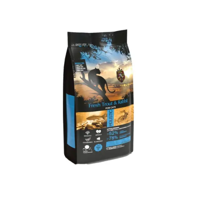 Ambrosia Grain Free Cat Adult Sterilised Fresh Trout & Rabbit 5Kg Μονόχρωμο