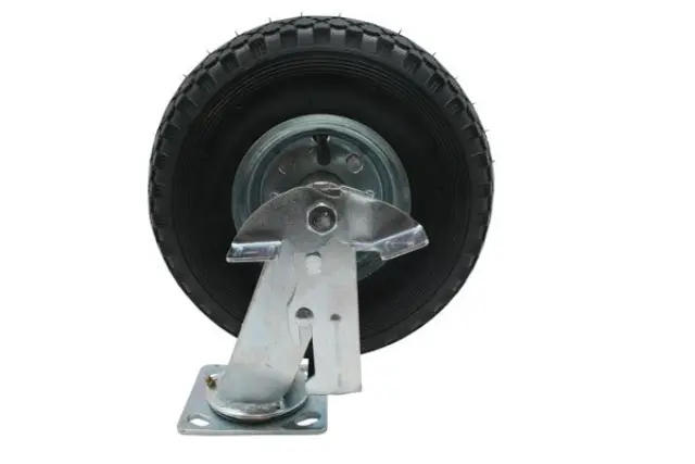 Swivel castor + air tyre with brake 3.00-4"