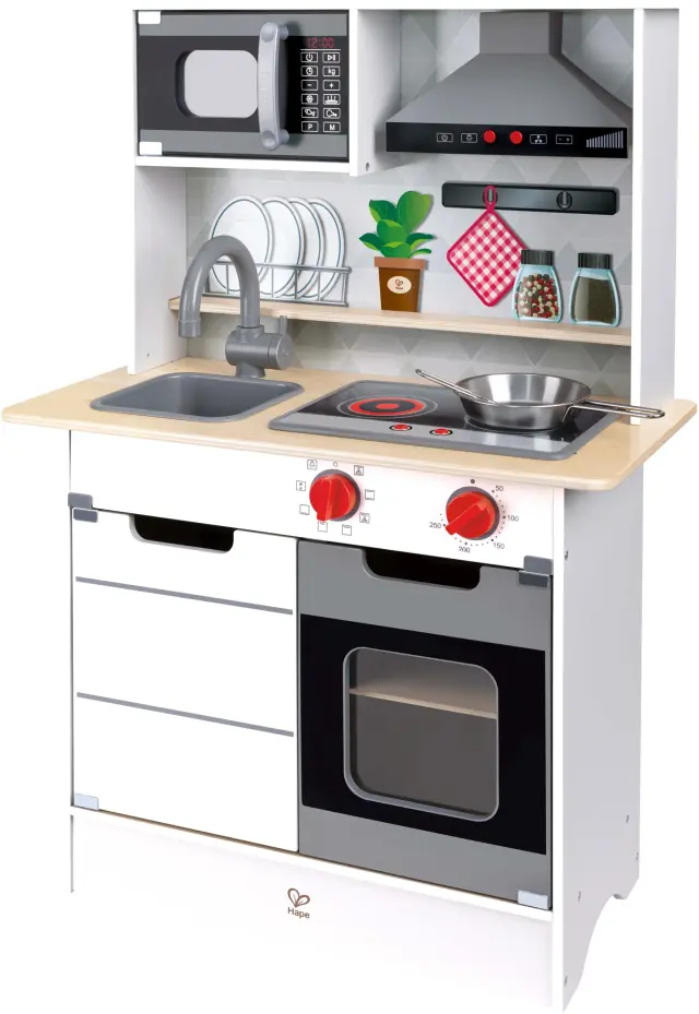 Hape Playfully Delicious Ξύλινη Κουζίνα Super Serve 2