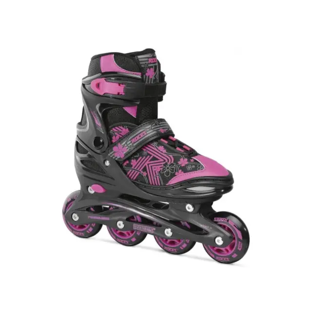 Roces Jokey 3.0 Girl Black/Pink - Ρυθμιζόμενου μεγέθους rollers για κορίτσια - 30-33