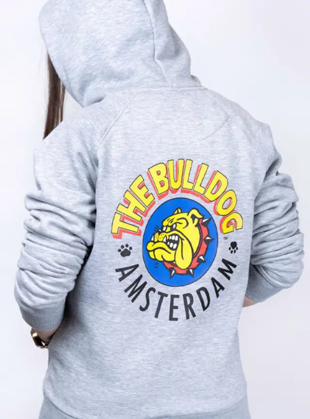 The Bulldog Amsterdam Φούτερ Original Zoodie με Φερμουάρ - Grey - Medium 3