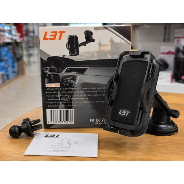 L3T L-2008i2 Car Phone Holder Βάση Κινητού Αυτοκινήτου με Βεντούζα + Περιστροφή 270°