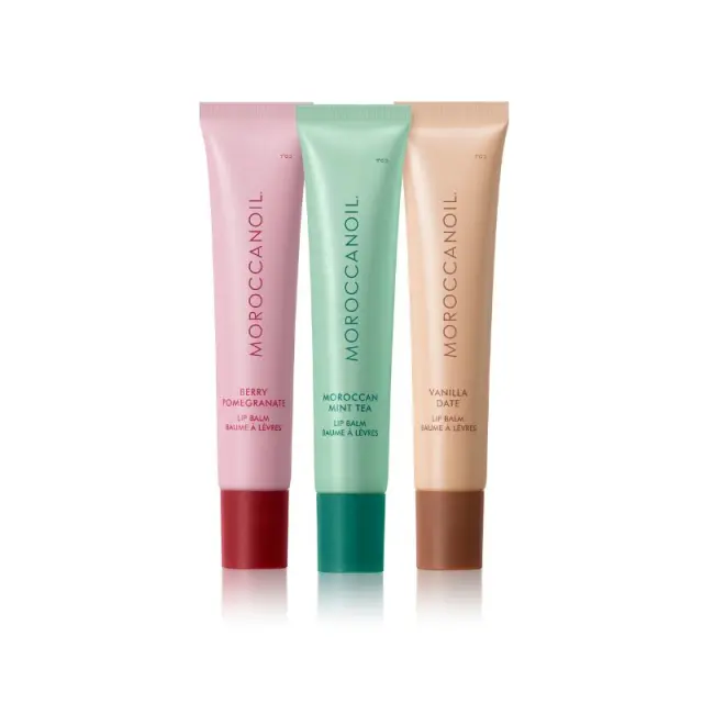 Σετ 3 Moroccanoil Lip Balms με Συλλεκτική Κασετίνα