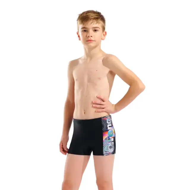 Arena Boy's Lit Logo Swim Shorts Μαύρο 010692-550 (Arena) - 14 Years