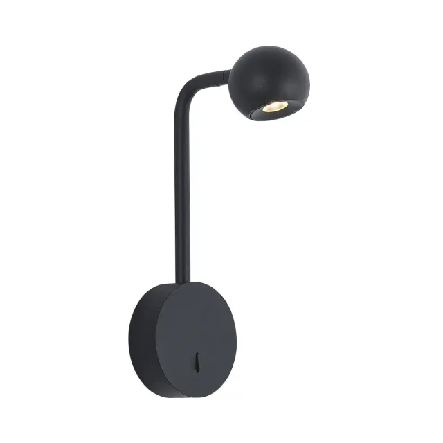 Aira 04574/WA/B/W Απλίκα τοίχου led μαύρη Μαύρο