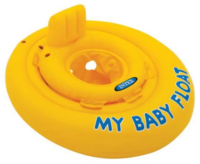 Intex My Baby Float Φουσκωτή Σχεδία για Νεογνά Με Μαλακό Κάθισμα & Ανατομική Πλάτη - 4 Θάλαμοι Αέρος - 70εκ. Διάμετρος - 3-6Μ
