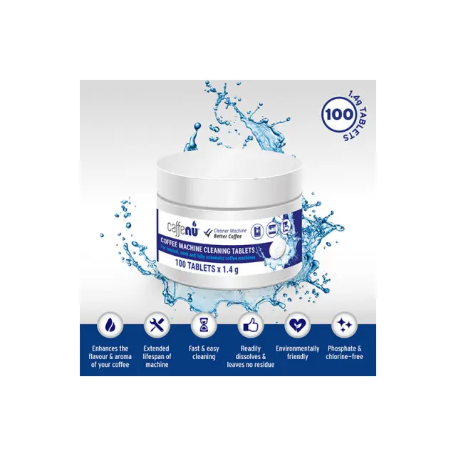 Caffenu CLEANING TABLETS 1.4g/100τεμ. σε βαζάκι (νέα σύνθεση) 2