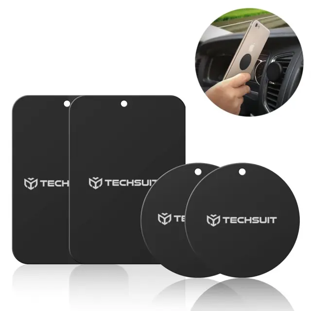 Techsuit® MP04 4-Pack Metal Plate - Black