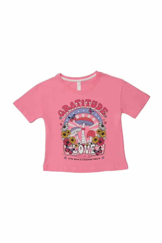 T-Shirt Kid Gratitude Ροζ
