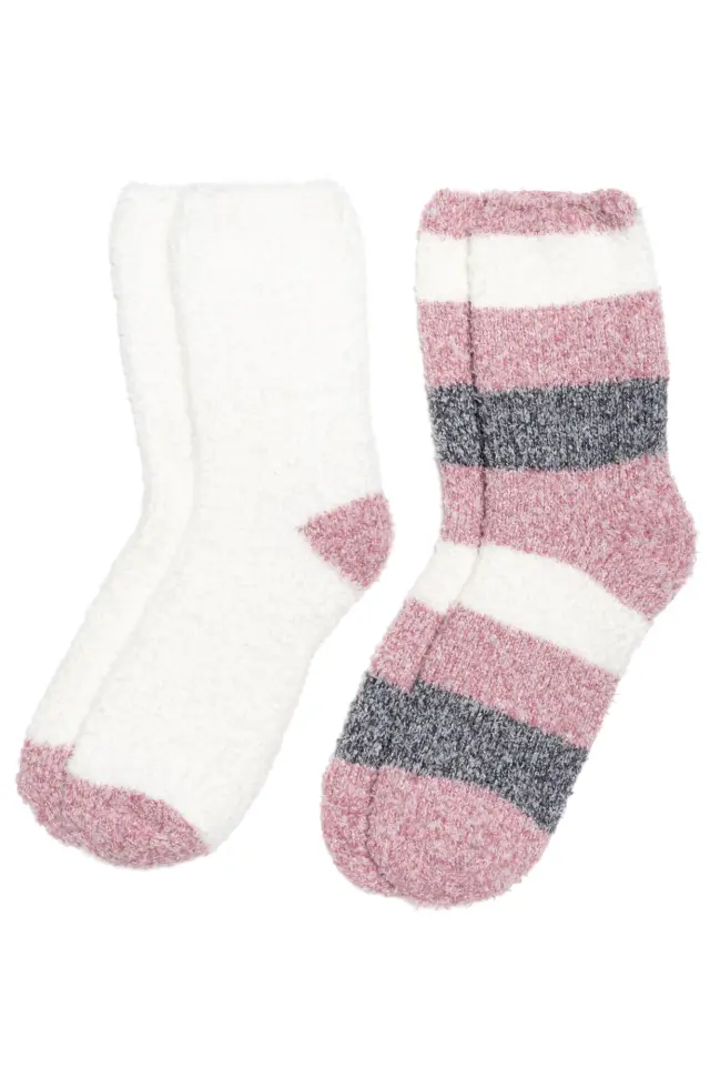 SC-W210-111 - Dusty Pink - SOFT SOCKS 2 PACK - DUSTY PINK - O/S 36-40