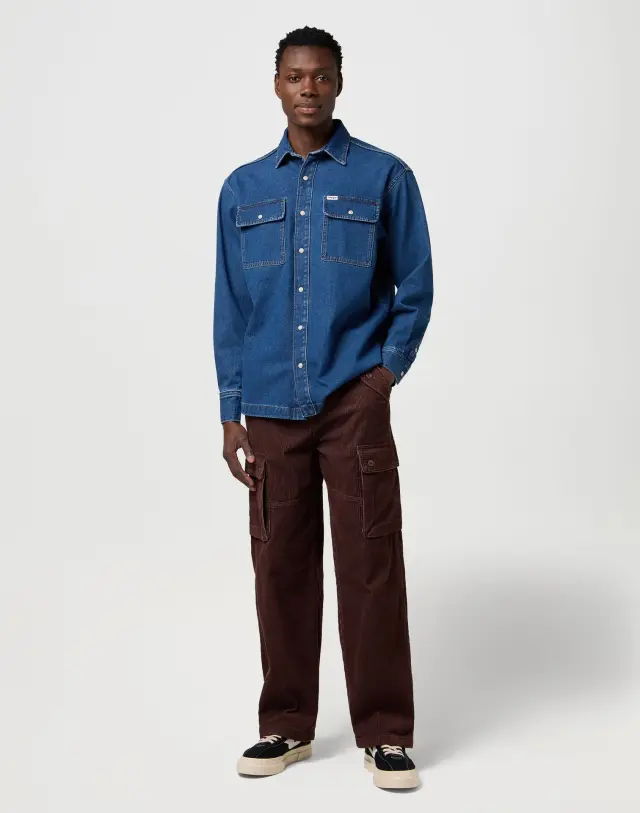 Wrangler X Casey Jones Ανδρικό Cargo Κοτλέ Παντελόνι 112371049 – Mahogany - 32W 34L