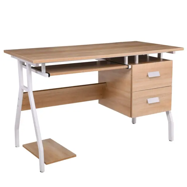Γραφείο Η/Υ UNIT Sonoma/Λευκό Μελαμίνη/Μέταλλο 120x60x73cm