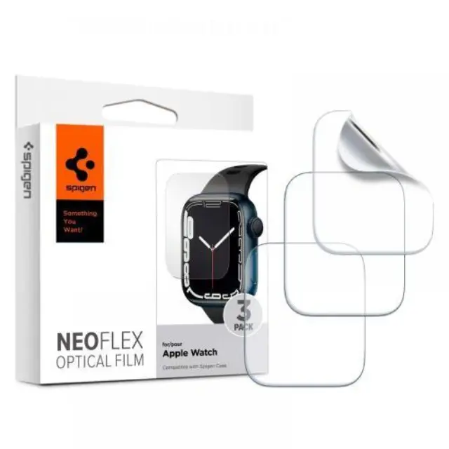Screen Protector Spigen Apple Watch 7/ 8/ 9 45mm Neo Flex HD (3 τεμ.) N57318