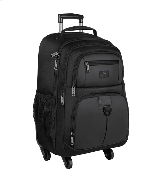 Σακίδιο πλάτης Τροχήλατο 45L Laptop 17” Matein 1212 μαύρο - One Size