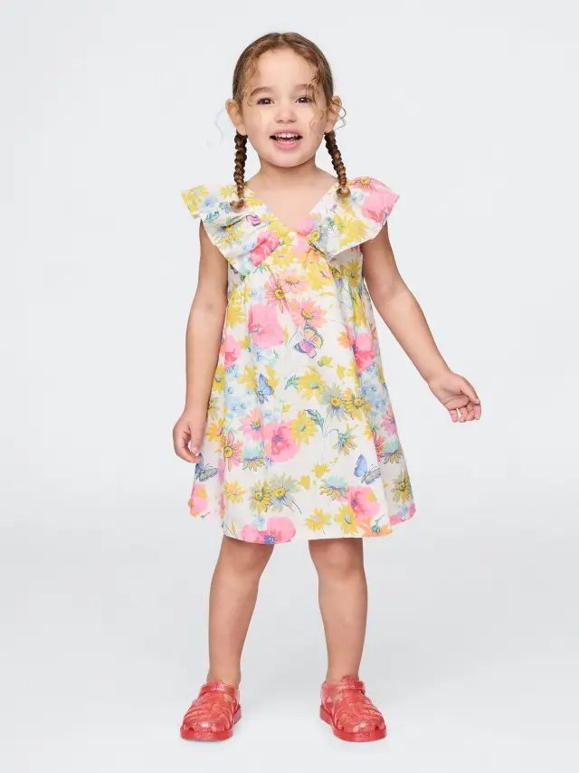 Εμπριμέ Βρεφικό & Νηπιακό Floral Ruffle Φόρεμα SP MULTI FLORAL SP25 - 3YRS