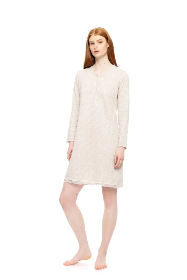 W1793 - Type - NIGHTGOWN HAZELNUT STRIPES 2
