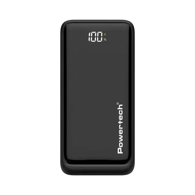 Powertech PT-1326 LCD Digital Display 10000 mAh Power Bank Ταχείας Φόρτισης Μαύρο 3
