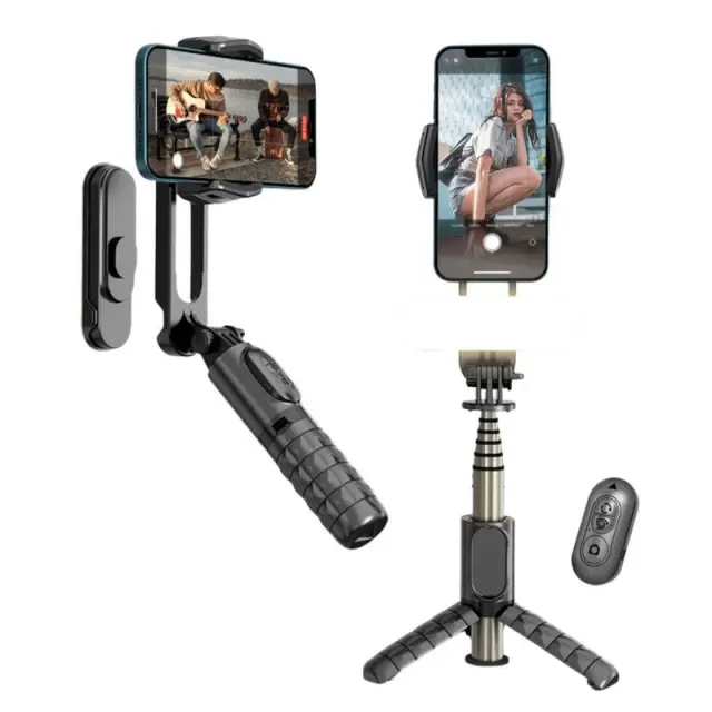 Gimbal & Τρίποδο Devia ES074 για Smartphones Πλάτους 37 έως 90mm Μαύρο N69945