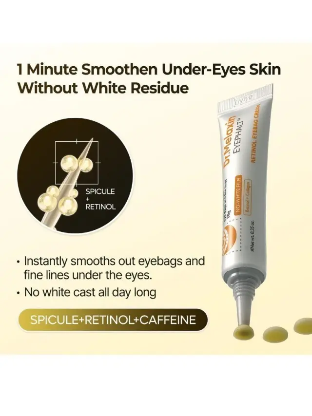 Dr.Melaxin Retinol Eyephalt Eyebag Cream Κρέμα Ματιών για Ρυτίδες, Σακούλες & Μαύρους Κύκλους 15ml 3