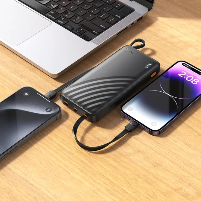 Hoco Power Bank 10000mah με 4 Ενσωματωμένα Καλώδια J146 3