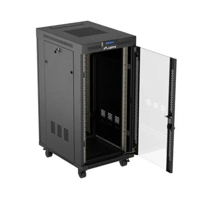 Lanberg Καμπίνα Rack 19" 24U 600X800 Black LCD V2 (FF01-6824-12BL)