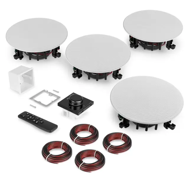 POWER DYNAMICS POWERLINE B100BSET ΣΕΤ ΕΝΤΟΙΧΙΖΟΜΕΝΟΥ ΕΝΙΣΧΥΤΗ ΜΕ 4 ΗΧΕΙΑ ΟΡΟΦΗΣ 2