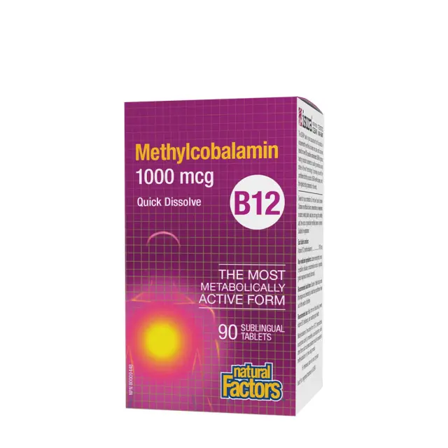 Natural Factors B12 Methylcobalamin 1000 mcg 90 Tablets