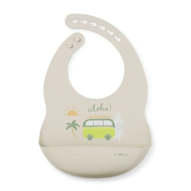 Σαλιάρα Σιλικόνης Aloha Beige