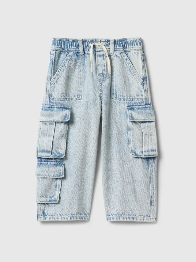 Βρεφικό & Νηπιακό UltraSoft Baggy Cargo Τζιν Παντελόνι Light wash
