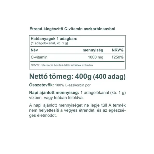 Vitaking Ascorbic Acid Powder (Vitamin C) 400 g 2