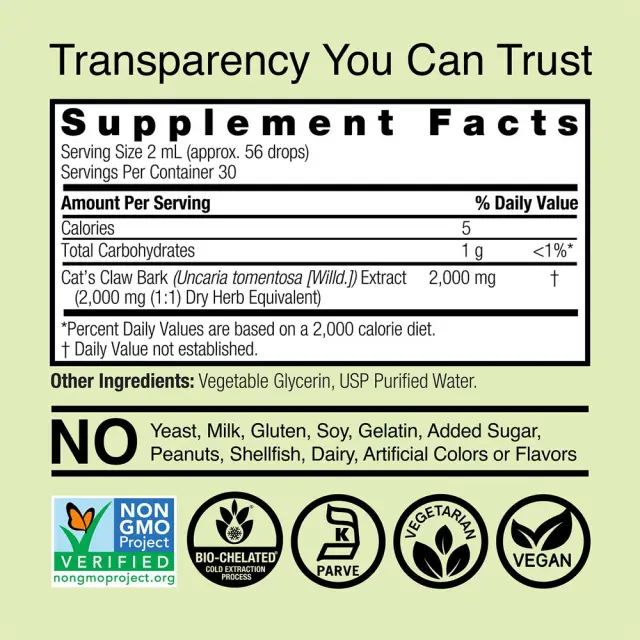 Nature's Answer Cat’s Claw Extract 2