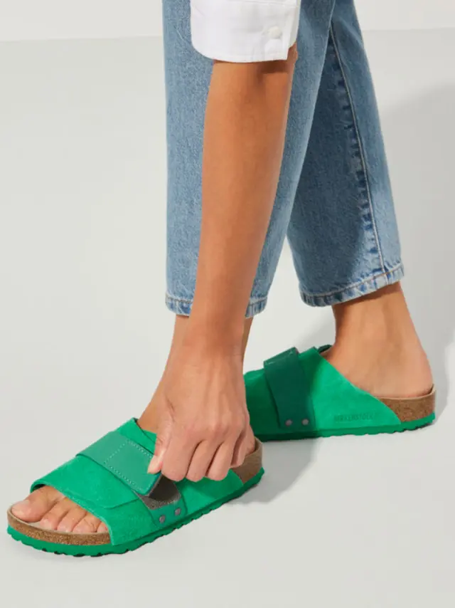 Birkenstock Πέδιλα Γυναικείο δέρμα Nubuck/Suede Πράσινο BIR/KYOTO 1022299 GREEN - 38 2
