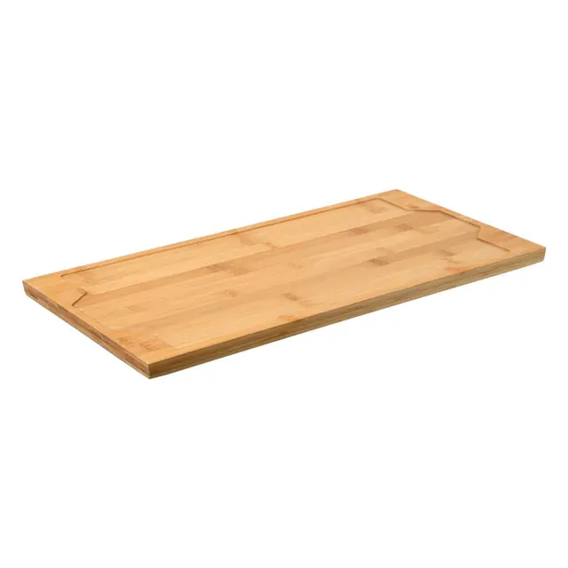 Ξύλινη Βάση για Μαντεμένια Πλάκα Ψησίματος Bamboo 24x47cm - estia 2