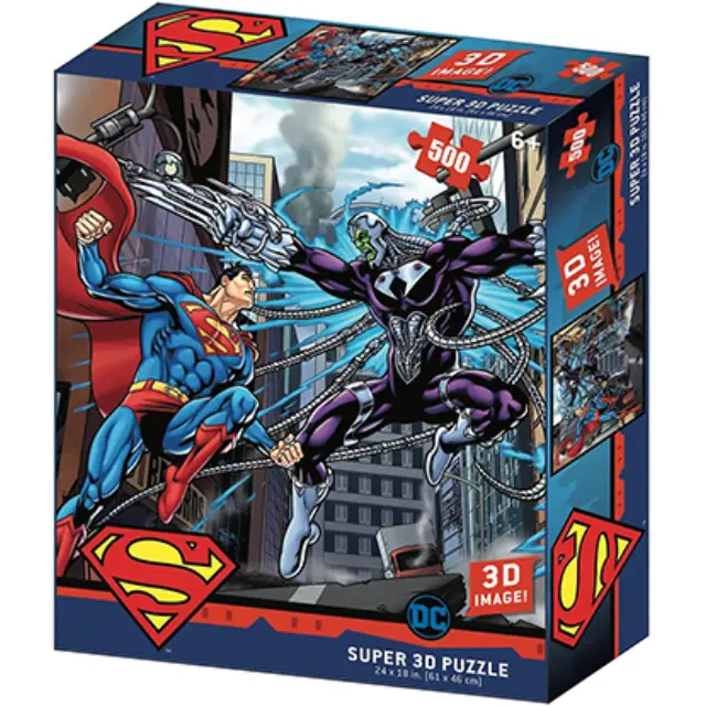 Prime 3D SUPERMAN - VS Electro - Lenticular Puzzle 3D 500P 61x46cm